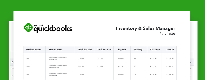 modèle de gratuit de stock gratuit de Quickbook 