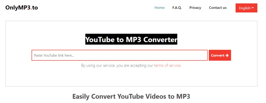 Onlymp3 convertir des vidéos YouTube